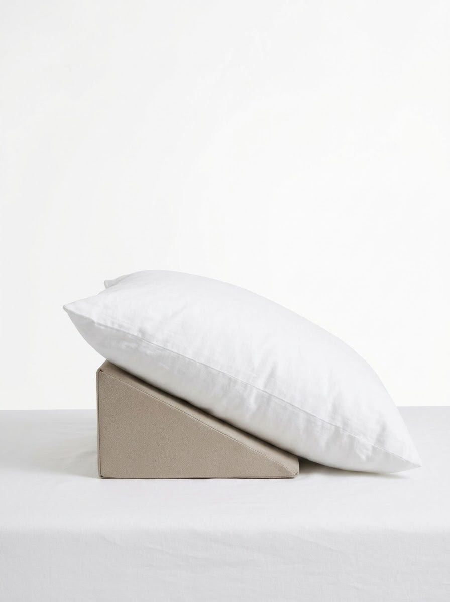 The Drift raising a pillow on the bed
